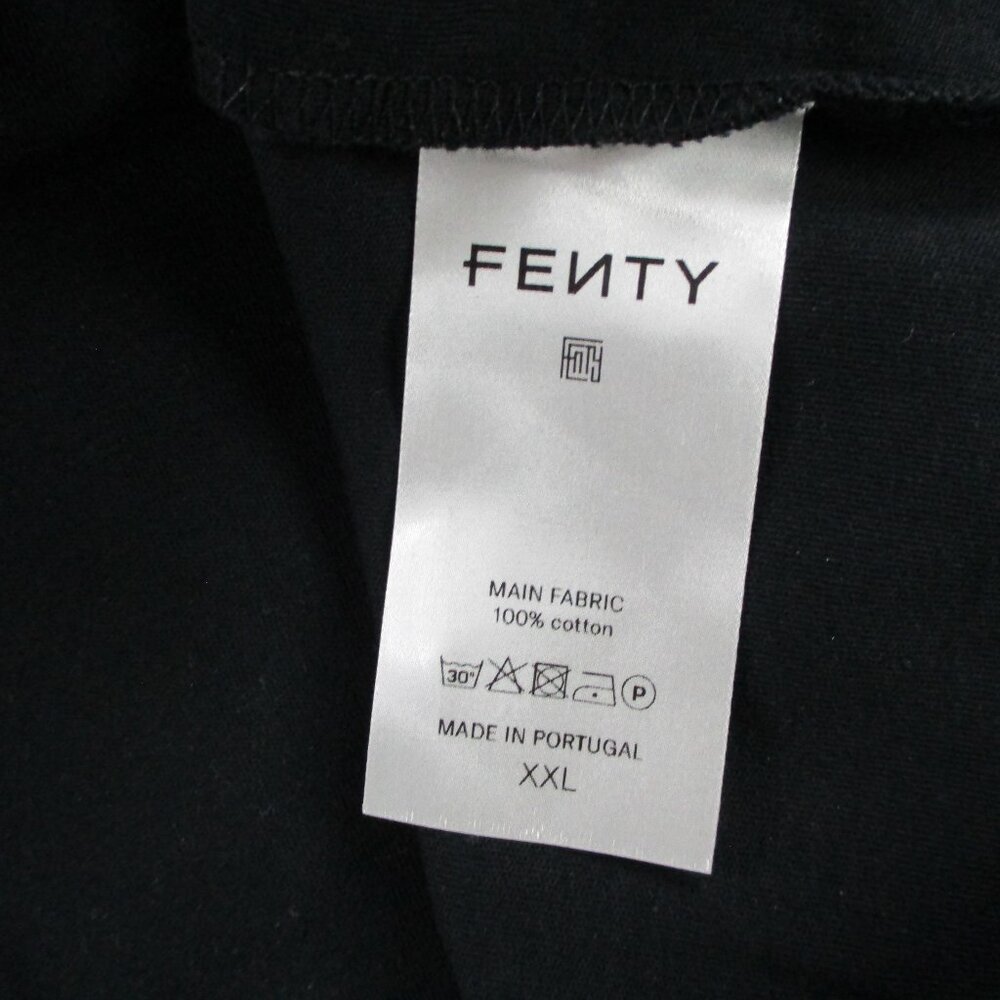 Fenty Oversized T Shirt Mens 2XL XXL Black Barbados Immigrant Double Sided Print - Picture 4 of 8